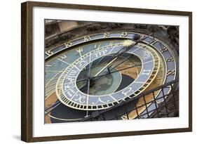 Astronomical Clock, Old Town Hall, Prague, Czech Republic, Europe-Angelo-Framed Photographic Print