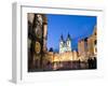 Astronomical Clock, Old Town Square and the Church of Our Lady before Tyn, Prague, Czech Republic-Martin Child-Framed Photographic Print