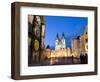 Astronomical Clock, Old Town Square and the Church of Our Lady before Tyn, Prague, Czech Republic-Martin Child-Framed Photographic Print