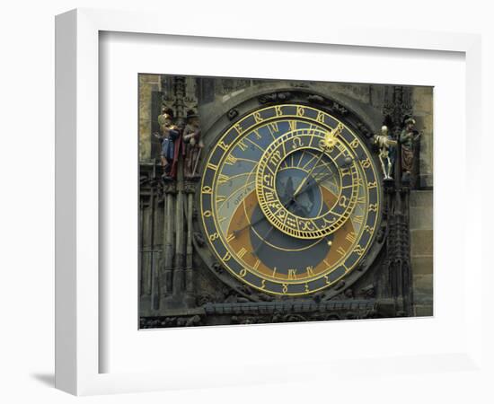 Astronomical Clock, Old Town Square, Prague, Czech Republic, Europe-Strachan James-Framed Photographic Print