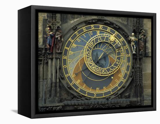 Astronomical Clock, Old Town Square, Prague, Czech Republic, Europe-Strachan James-Framed Stretched Canvas