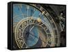 Astronomical Clock on Old Town Hall, Prague, Czech Republic-David Barnes-Framed Stretched Canvas
