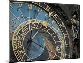 Astronomical Clock on Old Town Hall, Prague, Czech Republic-David Barnes-Mounted Photographic Print