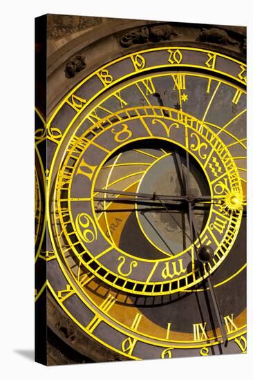 Astronomical Clock on the Town Hall, Old Town Square, Prague, Czech Republic, Euruope-Miles Ertman-Stretched Canvas