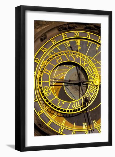 Astronomical Clock on the Town Hall, Old Town Square, Prague, Czech Republic, Euruope-Miles Ertman-Framed Photographic Print