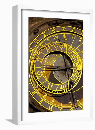 Astronomical Clock on the Town Hall, Old Town Square, Prague, Czech Republic, Euruope-Miles Ertman-Framed Photographic Print