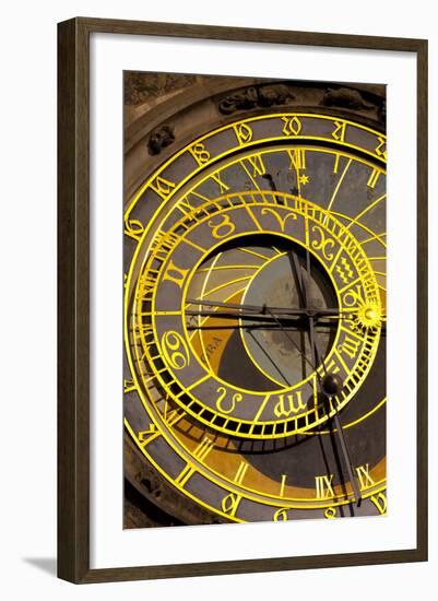 Astronomical Clock on the Town Hall, Old Town Square, Prague, Czech Republic, Euruope-Miles Ertman-Framed Photographic Print