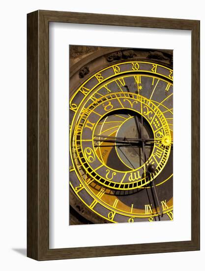 Astronomical Clock on the Town Hall, Old Town Square, Prague, Czech Republic, Euruope-Miles Ertman-Framed Photographic Print