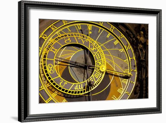 Astronomical Clock on the Town Hall, Old Town Square, Prague, Czech Republic-Miles Ertman-Framed Photographic Print