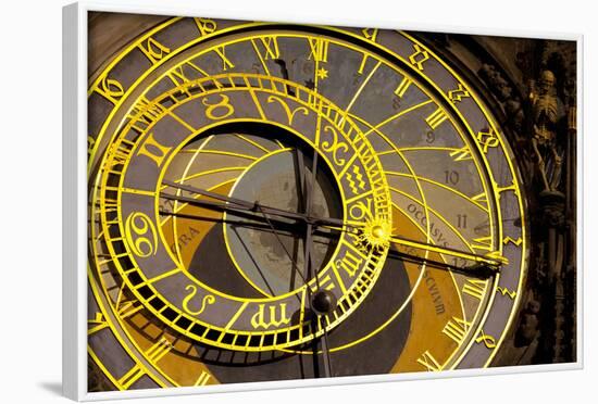 Astronomical Clock on the Town Hall, Old Town Square, Prague, Czech Republic-Miles Ertman-Framed Photographic Print