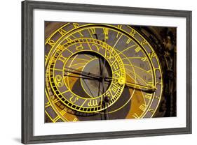 Astronomical Clock on the Town Hall, Old Town Square, Prague, Czech Republic-Miles Ertman-Framed Photographic Print