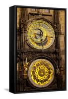 Astronomical Clock on the Town Hall, Old Town Square, Prague, Czech Republic-Miles Ertman-Framed Stretched Canvas