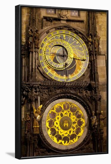 Astronomical Clock on the Town Hall, Old Town Square, Prague, Czech Republic-Miles Ertman-Framed Photographic Print