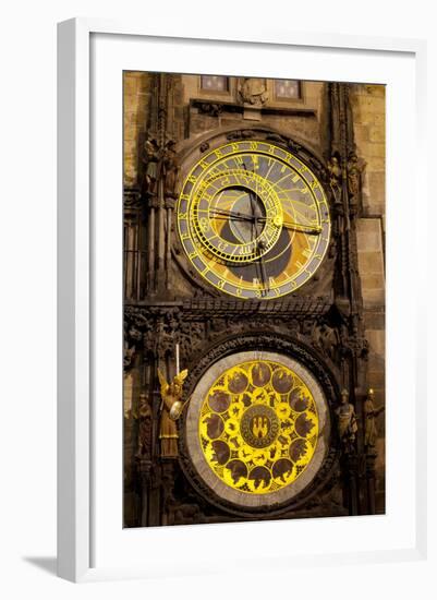 Astronomical Clock on the Town Hall, Old Town Square, Prague, Czech Republic-Miles Ertman-Framed Photographic Print