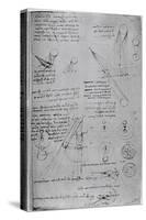 Astronomical Diagrams, from the Codex Leicester, 1508-1512-Leonardo da Vinci-Stretched Canvas