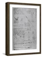 Astronomical Diagrams, from the Codex Leicester, 1508-1512-Leonardo da Vinci-Framed Giclee Print