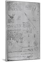 Astronomical Diagrams, from the Codex Leicester, 1508-1512-Leonardo da Vinci-Mounted Giclee Print