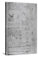 Astronomical Diagrams, from the Codex Leicester, 1508-1512-Leonardo da Vinci-Stretched Canvas