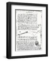 Astronomical Diagrams, from the Codex Leicester, 1508-1512-Leonardo da Vinci-Framed Premium Giclee Print