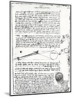 Astronomical Diagrams, from the Codex Leicester, 1508-1512-Leonardo da Vinci-Mounted Giclee Print