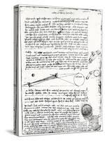 Astronomical Diagrams, from the Codex Leicester, 1508-1512-Leonardo da Vinci-Stretched Canvas