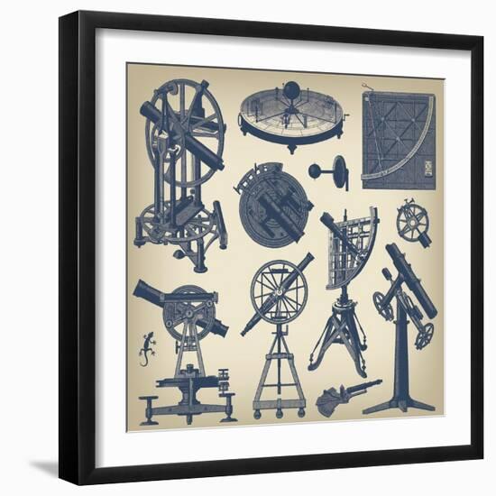 Astronomical Instruments-null-Framed Art Print