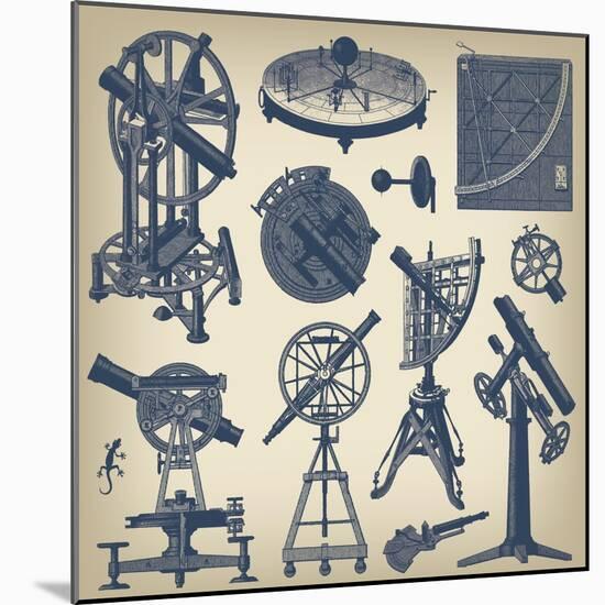 Astronomical Instruments-null-Mounted Art Print