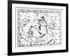 Astronomical Map, Centred on the Constellation of Hercules, 1775-Jean Fortin-Framed Giclee Print