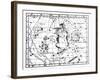 Astronomical Map, Centred on the Constellation of Hercules, 1775-Jean Fortin-Framed Giclee Print