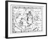 Astronomical Map, Centred on the Constellation of Hercules, 1775-Jean Fortin-Framed Giclee Print