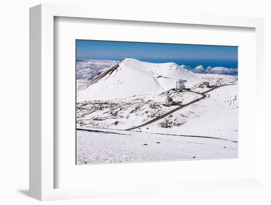 Astronomical Observatories atop Mauna Kea, Hawaii-Mark A Johnson-Framed Photographic Print