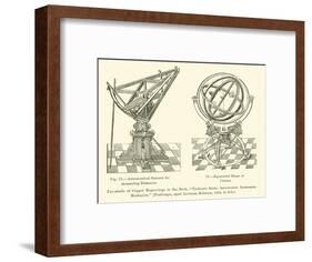 Astronomical Sextant for Measuring Distances, Equatorial Rings or Circles-null-Framed Giclee Print