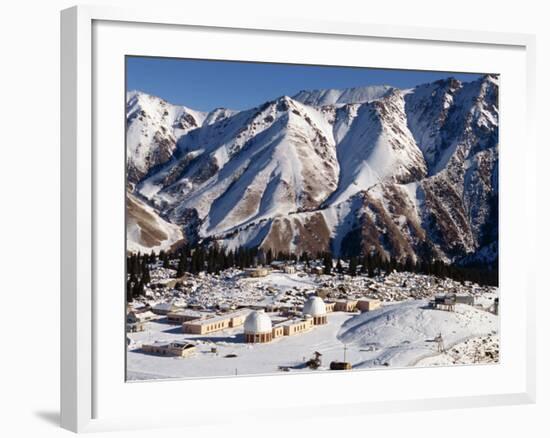 Astronomical Station in Snow Covered Landscape at Almaty in Kazakhstan, Central Asia-Tom Ang-Framed Photographic Print