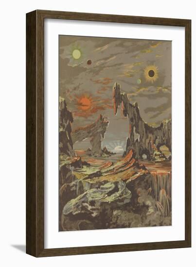 Astronomie populaire, éd. 1880, par Camille Flammarion (1842-1925). Frontispice du tome 2 .-null-Framed Giclee Print