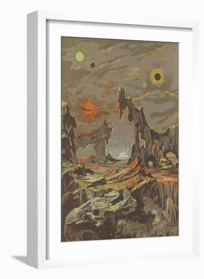 Astronomie populaire, éd. 1880, par Camille Flammarion (1842-1925). Frontispice du tome 2 .-null-Framed Giclee Print