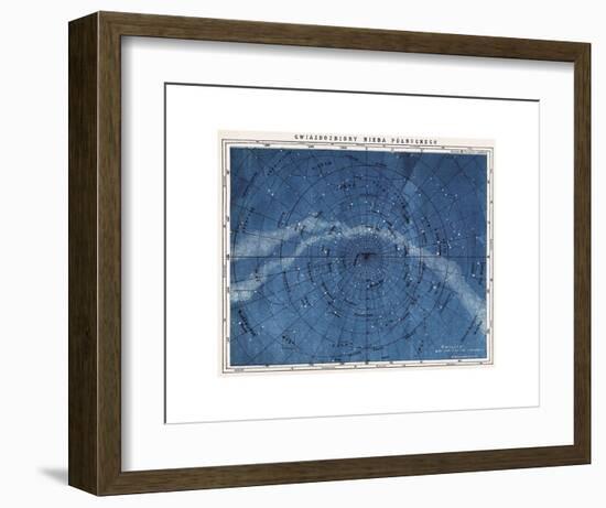 Astronomy Map Northern Constellations-null-Framed Art Print