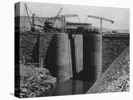 Aswan Dam Locks under Construction-null-Stretched Canvas