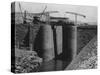 Aswan Dam Locks under Construction-null-Stretched Canvas