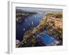 Aswan in Late Afternoon, Old Cataract Hotel in front, Where Agatha Christie Wrote Death, Nile-Julian Love-Framed Photographic Print