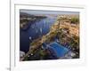 Aswan in Late Afternoon, Old Cataract Hotel in front, Where Agatha Christie Wrote Death, Nile-Julian Love-Framed Photographic Print