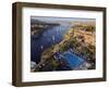 Aswan in Late Afternoon, Old Cataract Hotel in front, Where Agatha Christie Wrote Death, Nile-Julian Love-Framed Photographic Print