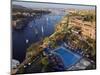 Aswan in Late Afternoon, Old Cataract Hotel in front, Where Agatha Christie Wrote Death, Nile-Julian Love-Mounted Photographic Print