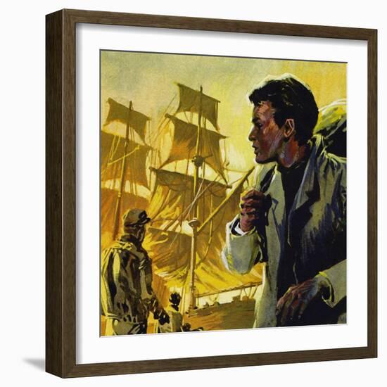 At 17, Conrad Obtained a Job as an Apprentice on a Ship-null-Framed Giclee Print