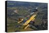 At-6 Texan and Stearman Pt-17 Flying over Santa Rosa, California-Stocktrek Images-Stretched Canvas