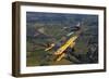 At-6 Texan and Stearman Pt-17 Flying over Santa Rosa, California-Stocktrek Images-Framed Photographic Print