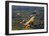 At-6 Texan and Stearman Pt-17 Flying over Santa Rosa, California-Stocktrek Images-Framed Photographic Print