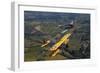 At-6 Texan and Stearman Pt-17 Flying over Santa Rosa, California-Stocktrek Images-Framed Photographic Print
