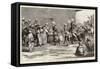 At a Chilian Rodeo, Dancing the Cueca-Godefroy Durand-Framed Stretched Canvas