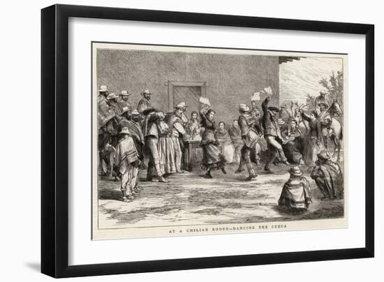 At a Chilian Rodeo, Dancing the Cueca-Godefroy Durand-Framed Giclee Print