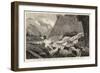 At a Chilian Rodeo, Driving Down the Cattle from the Mountains to the Corrals-John Charles Dollman-Framed Giclee Print